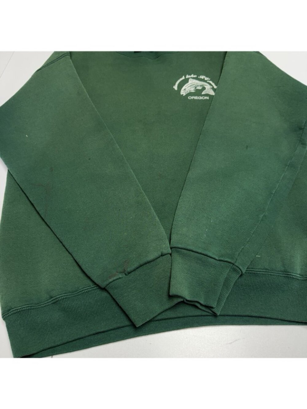 Vintage 90s Diamond Park Oregon Sweatshirt Mens XL Green Outdoor Nature - Picture 7 of 14
